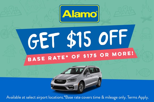 Save $15 off $175 Base Rate - Alamo Rent a Car